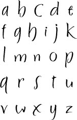 Technique Tuesday - Alphabet Stamp Sets - Cosmopolitan Lowercase Letters Large  (sold individually)